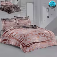 سرویس لحاف روتختی 2 نفره چاپی تنسل برند ترکاز(Turkaz) کد 2103