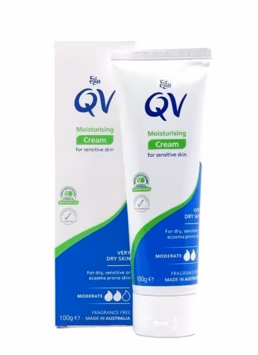 کرم مرطوب کننده کیو وی QV اصل برای پوست خشک و حساس