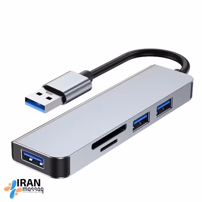 هاب 5 پورت مدل BYL-2013 | با سرعت انتقال داده تا 5Gbps