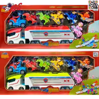تریلی سگ‌های نگهبان Paw Patrol با 7 ماشین و رمپ بازی – کامیون حمل‌ونقل کودکان مدل 599150