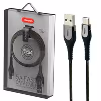 کابل شارژ و دیتا Type C فست 1.2 متری برزنتی LED دار Tranyoo X13-C 5A