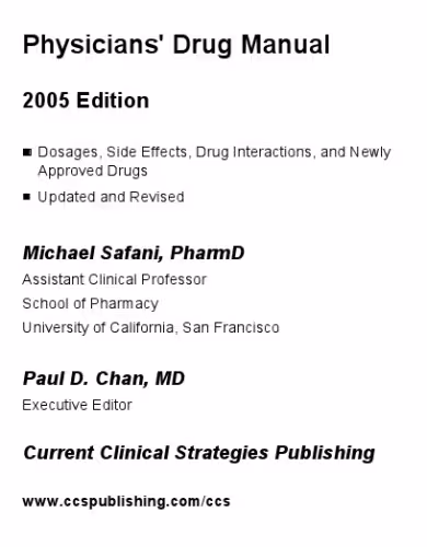 خرید و دانلود نسخه کامل کتاب Current Clinical Strategies: Physicians' Drug Manual, 2005 Edition