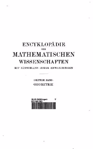خرید و دانلود نسخه کامل کتاب Encyclopaedie der mathematischen Wissenschaften und Anwendungen. Geometrie