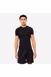 مردانه یقه دوچرخه کوتاه آستین مرد DOMYOS ورزش T SHIRT توسعه عضلات Decathlon