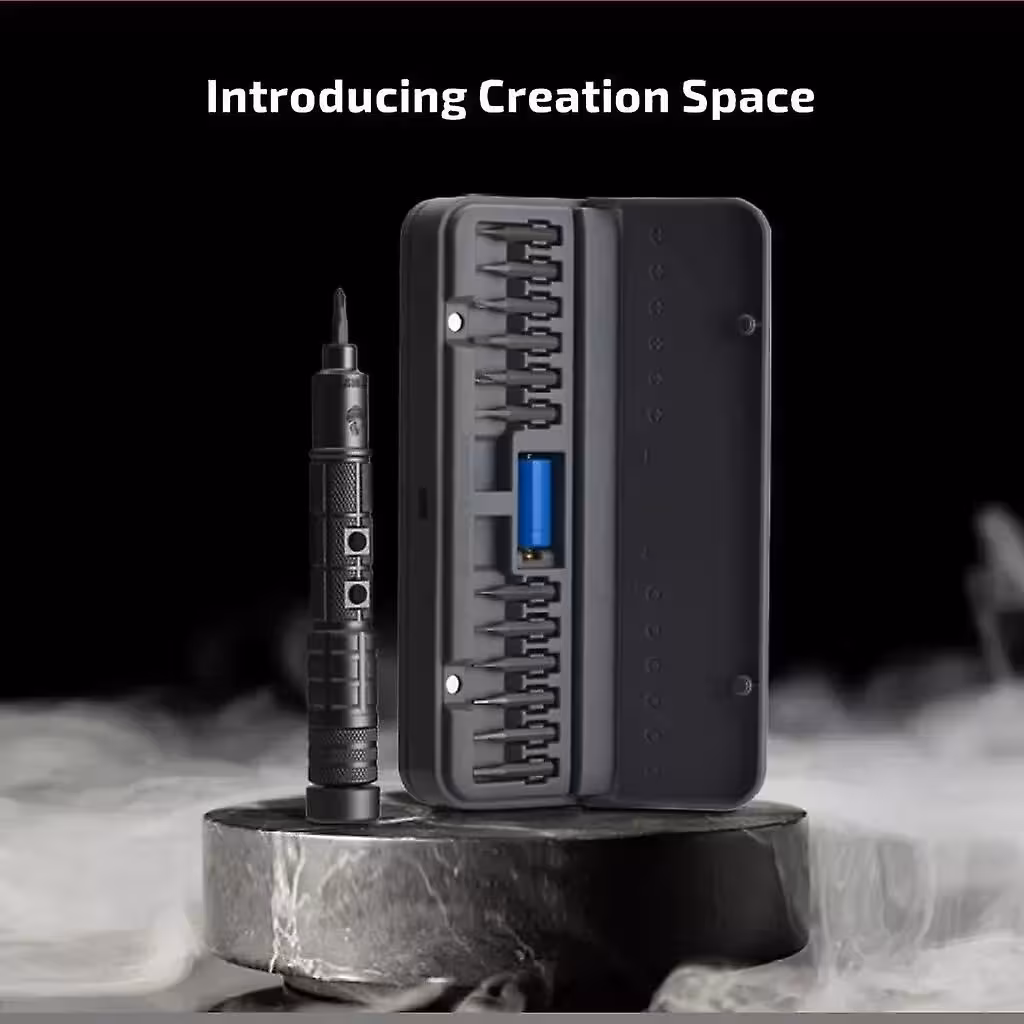 پیچ گوشتی شارژی و دستی الکترونیکی کرییشن اسپیس مدل CS0602A مجموعه 30 عددی