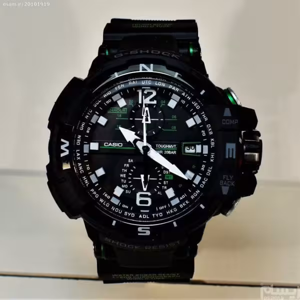 CASIO G-SHOCH CHRONOGRAPH GW-A1100 رنگی کاسیو جی شاک ،، سه موتوره کرنوگراف ،، بسیارظریف و سبک ،، قاب متوسط ،