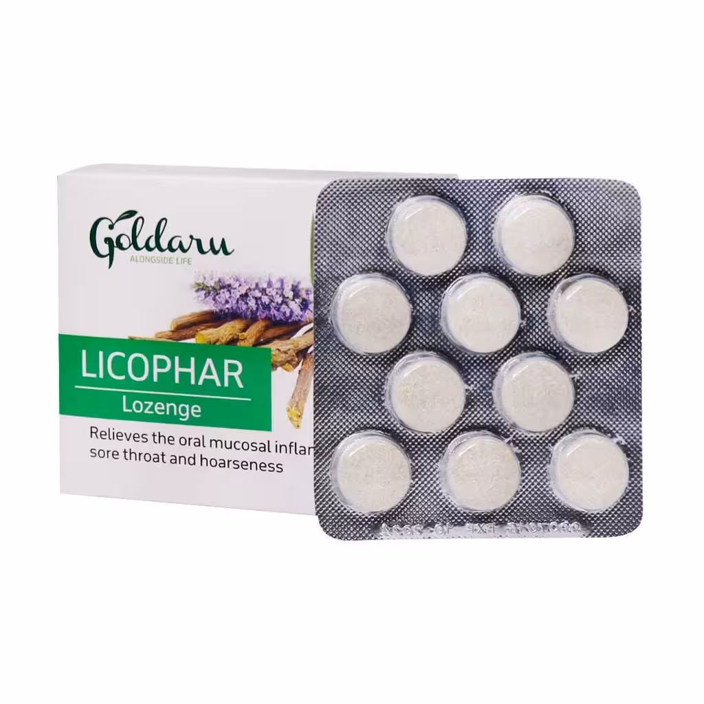 قرص مکیدنی لیکوفار گل دارو 30 عددی | Goldaru Lycofar Lozenges 30 pcs