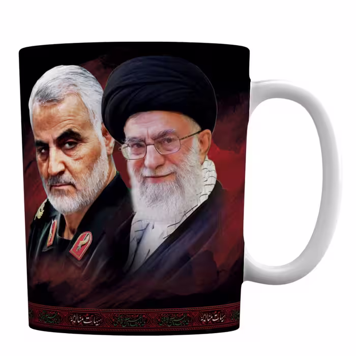 لیوان مذهبی محرم با طرح سردار سلیمانی و رهبری کد M11