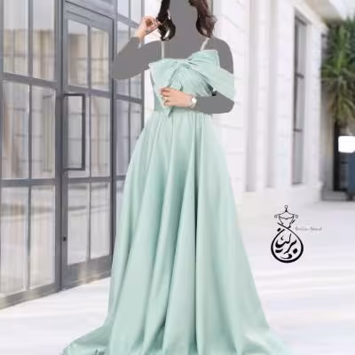 پیراهن مهمانی زنانه ساتن آمریکایی مدل مجلسی لارا