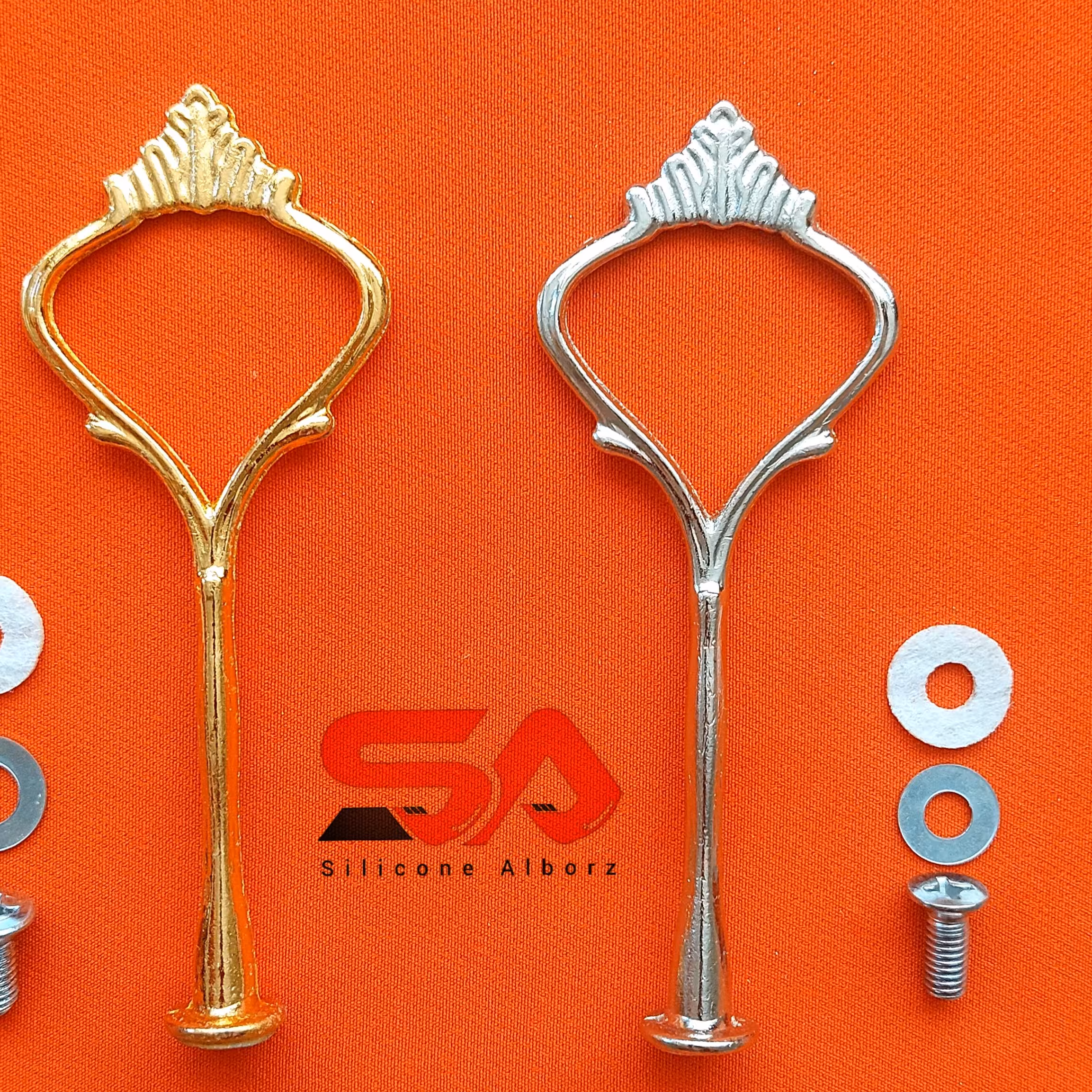 هولدر تک طبقه تاجی در دو رنگ طلایی ،نقره ایی حتما رنگ گفته شود