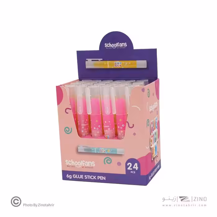 چسب ماتیکی6گرم قلمی رنگی اسکول فنز کد924000