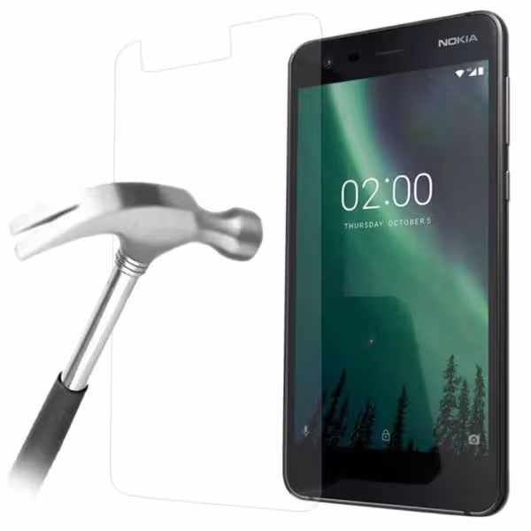 گلس نوکیا 2 بی رنگ و شفاف nokia 2 محافظ صفحه نمایش شیشه ای Glass Screen Protector Nokia 2