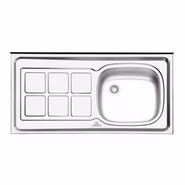 سینک ظرفشویی روکار پرنیان استیل مدل PS 2106 چپ