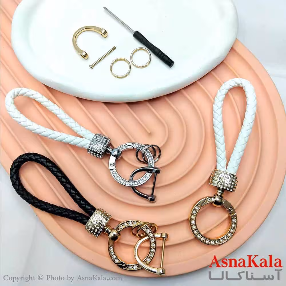 جاکلیدی فانتزی مدل چرمی گرد  کد HAIR13979W