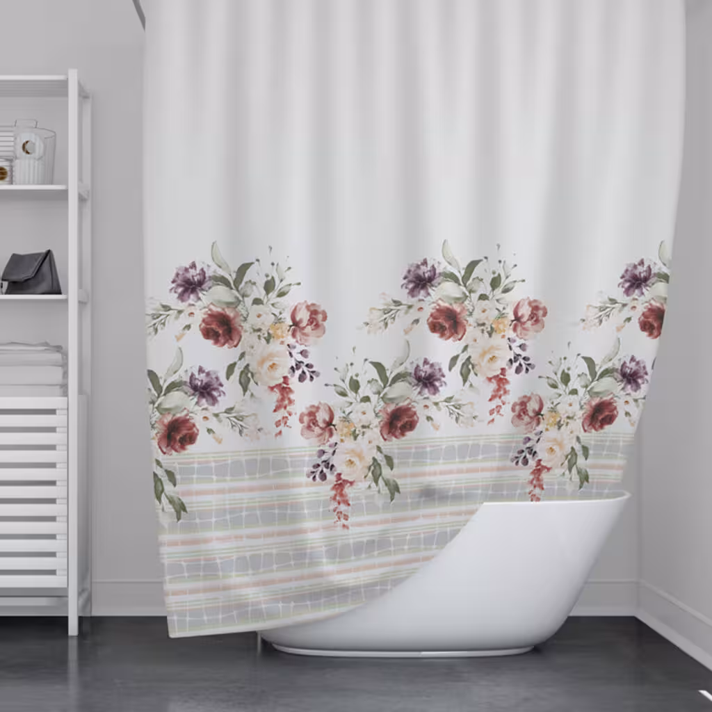 پرده حمام دلفین مدل GU-11237 سایز 180×200سانتی متر