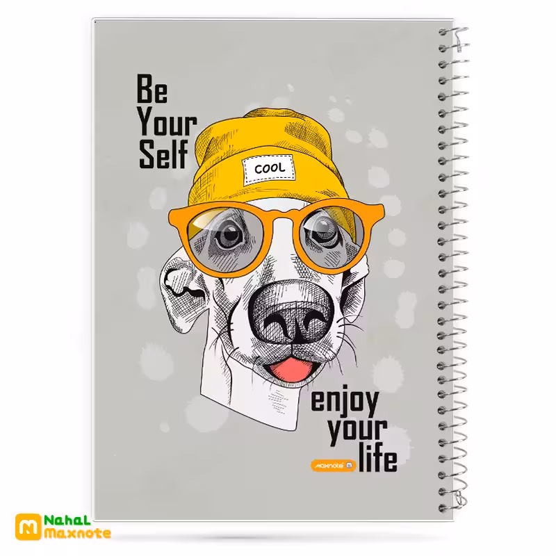 دفتر 50 برگ سیمی طلقی سگ و گربه کد 9524.طرح 4 پسرانه