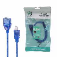 کابل Mini USB به USB مادگی پی نت طول 0.5 متر