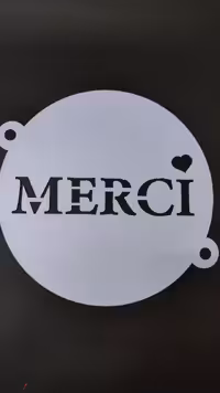 شابلون روی کیک MERCI