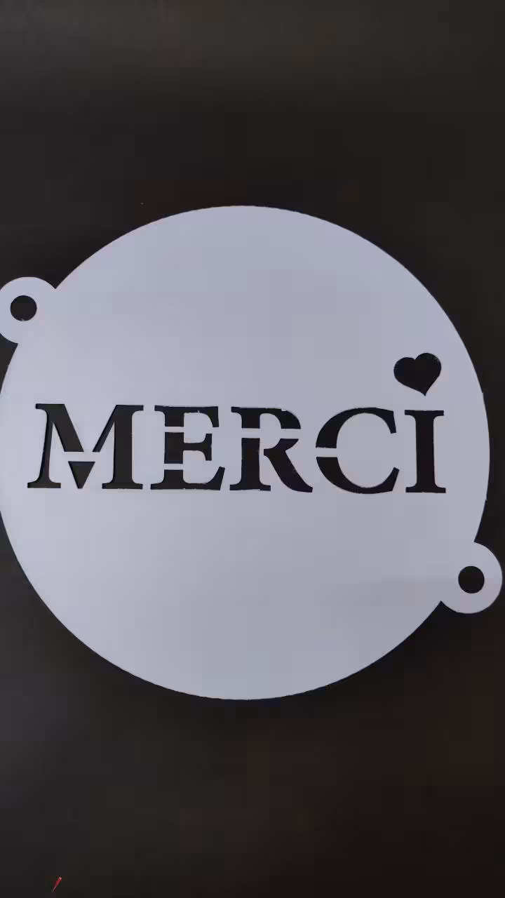 شابلون روی کیک MERCI