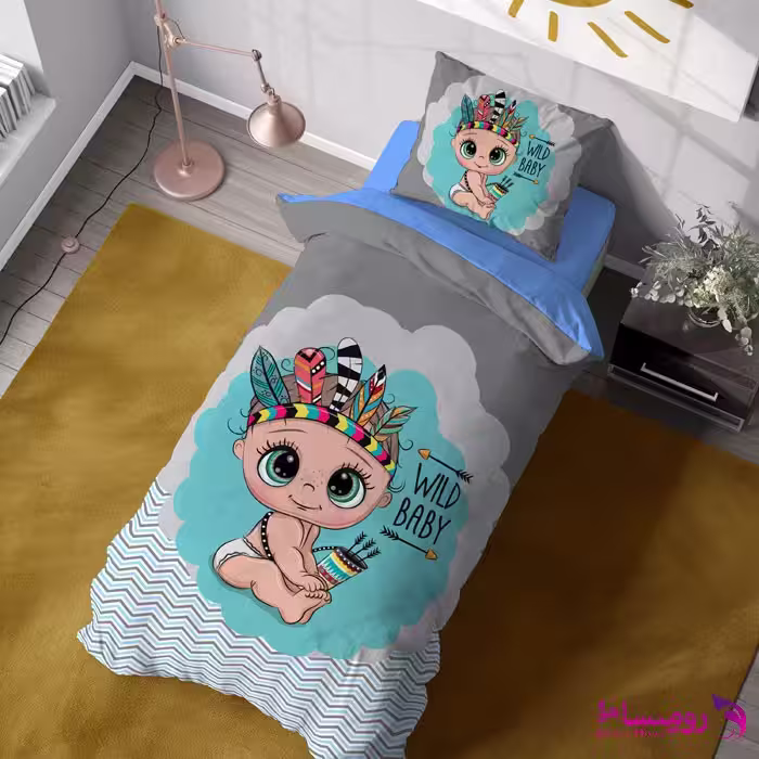 قیمت و خرید روتختی طرح wild baby یک نفره برند دکو کد Bd874