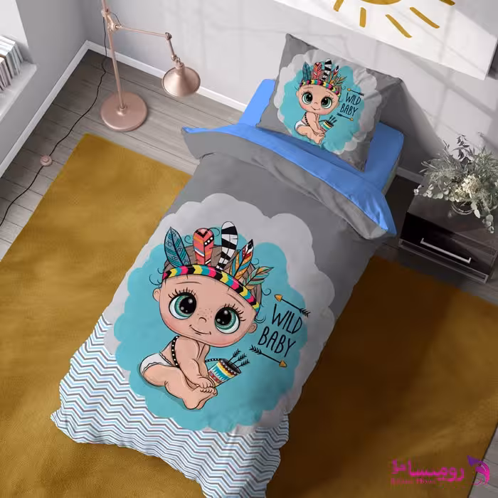 قیمت و خرید روتختی طرح wild baby یک نفره برند دکو کد Bd874
