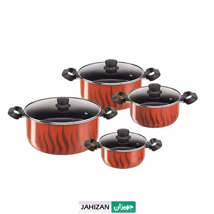 سرویس قابلمه 8 پارچه تفال مدل TEMPO FLAME