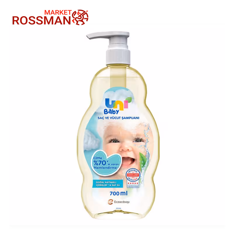 شامپو بچه یونی بیبی Uni Baby مناسب سر و بدن حجم 700 میلی‌لیتر