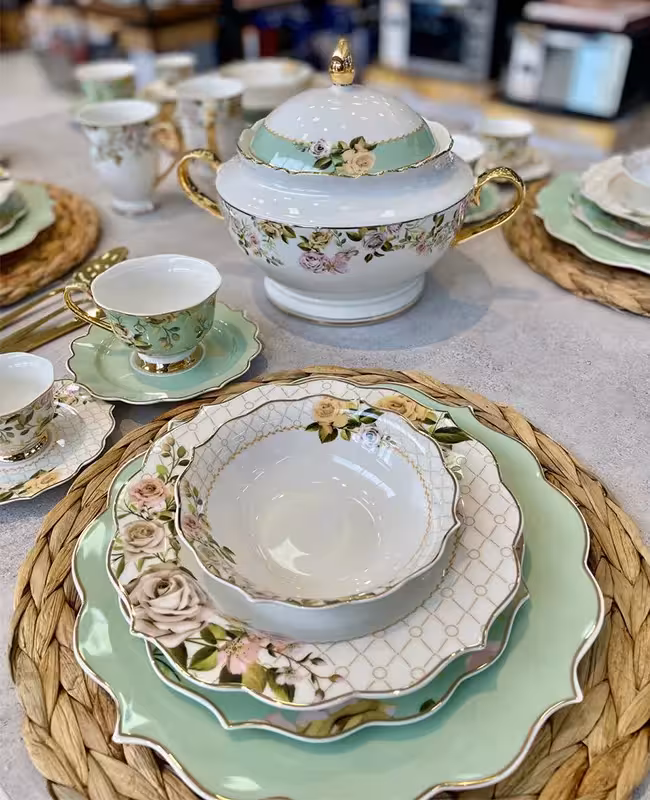 ست سرویس غذاخوری 6 نفره ترک مدل پینک مور KITART 1016