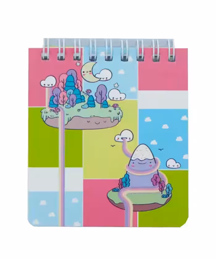 یادداشت گلاسه پانداک  مربعی  کوچک خطدار 80 برگ