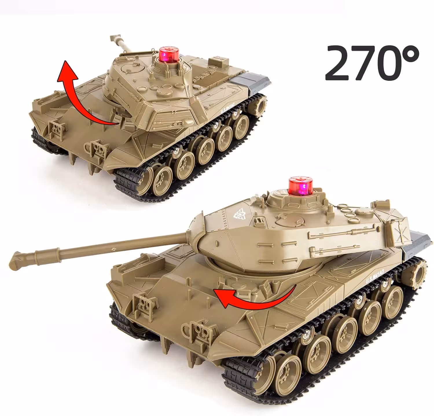 تانک کنترلی شارژی تانک MZ Military Battle Tank Toy مقیاس 1:30 کد 2298