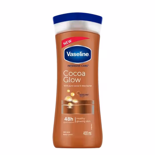لوسیون بدن کره کاکائو وازلین Vaseline Intensive Care Cocoa Glow Body Lotion