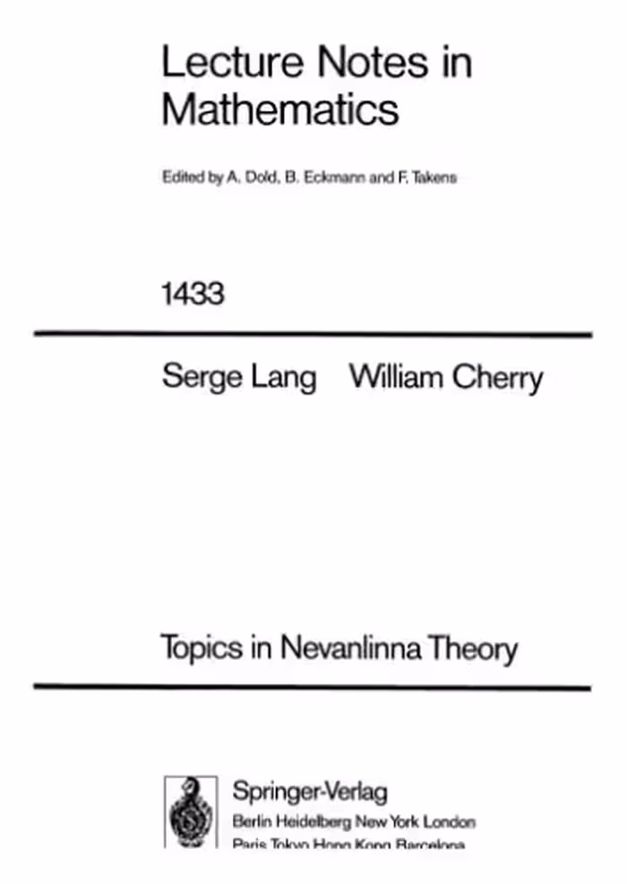 خرید و دانلود نسخه کامل کتاب Topics in Nevanlinna Theory