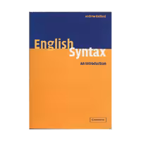 English Syntax an inroduction