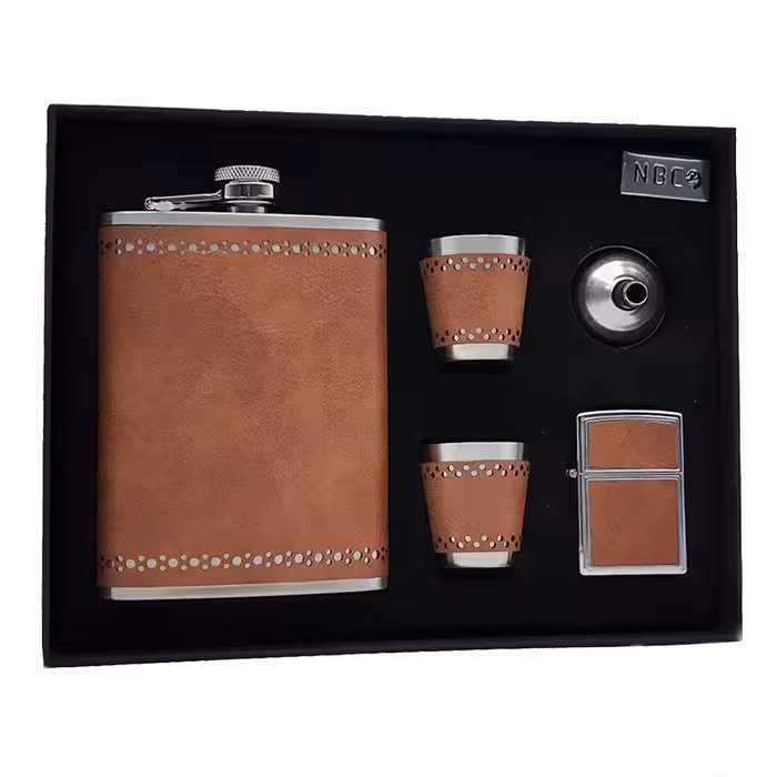 ست نوشیدنی استیل چرمی ان بی کو