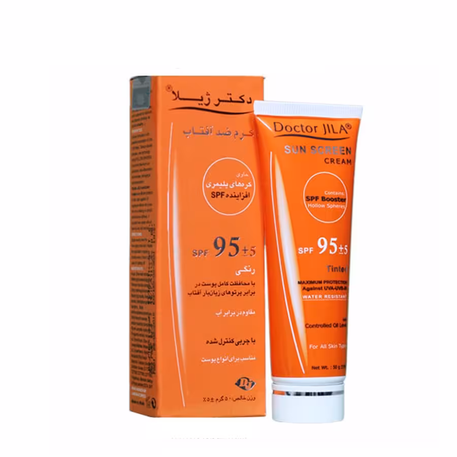 کرم ضد آفتاب SPF95 دکتر ژیلا با چربی کنترل شده 50 میلی لیتر | رنگی
