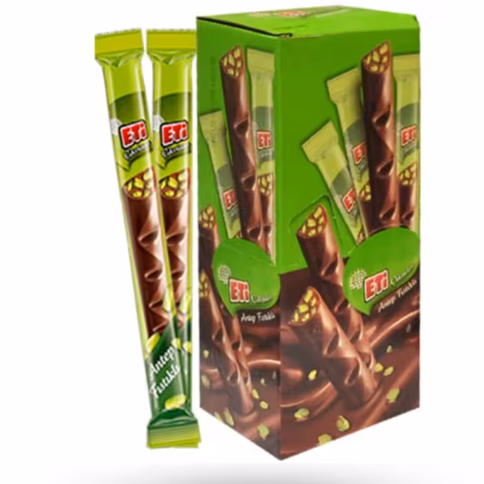 شکلات پسته ای قلمی 17 گرمی اتی Eti cikolata
