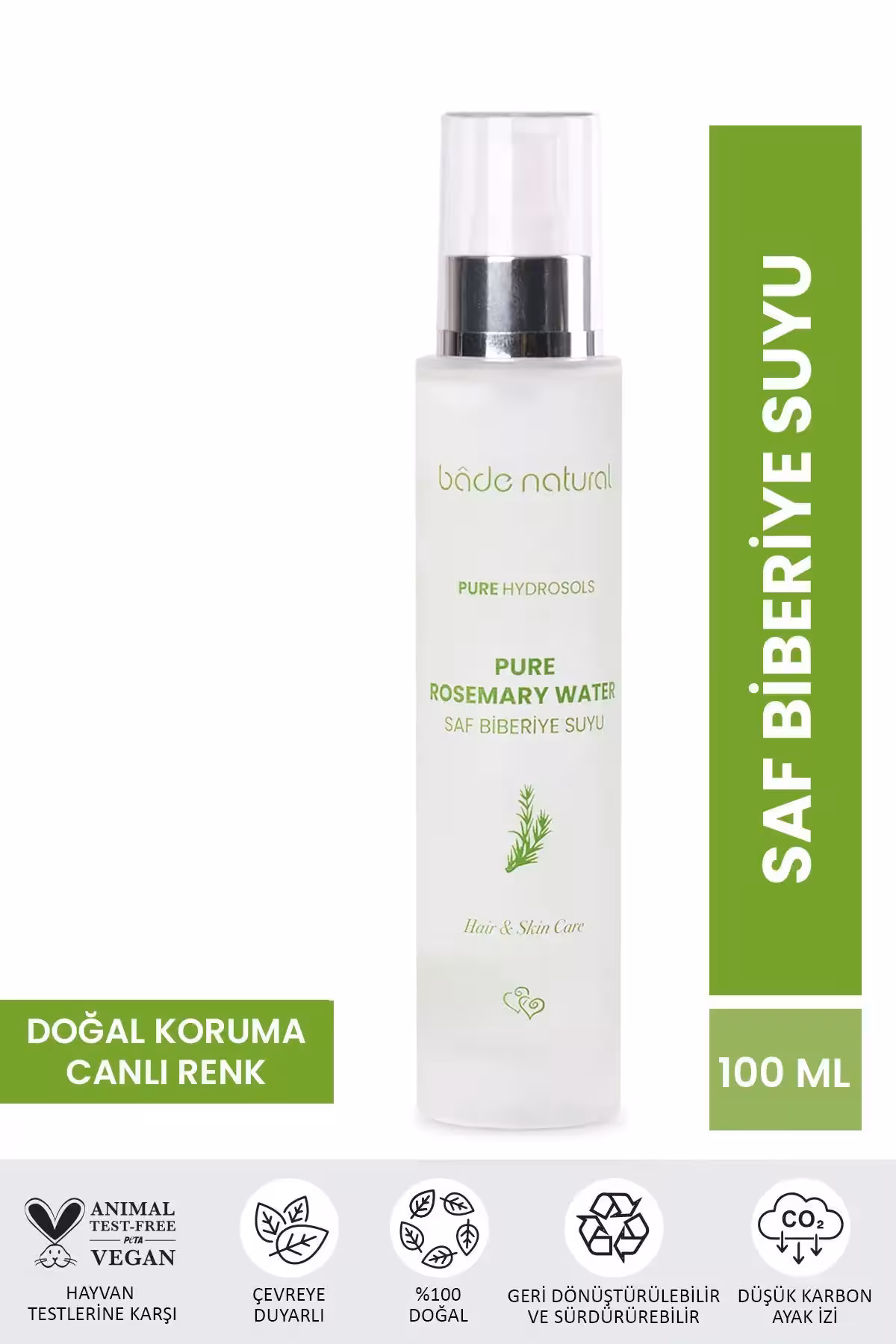 تونیک موی طبیعی و خالص با خاصیت ضد ریزش و حمایت از رشد مو حاوی عصاره رزماری 100 میلیلیتر - 7681