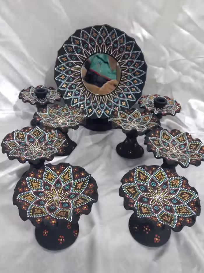 هفت سین پایه دار سفالی کد 102517