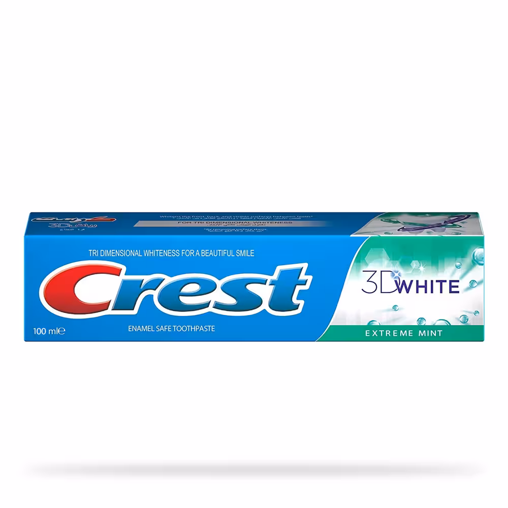 خمیر دندان کرست مدل 3D WHITE حجم 100 میل