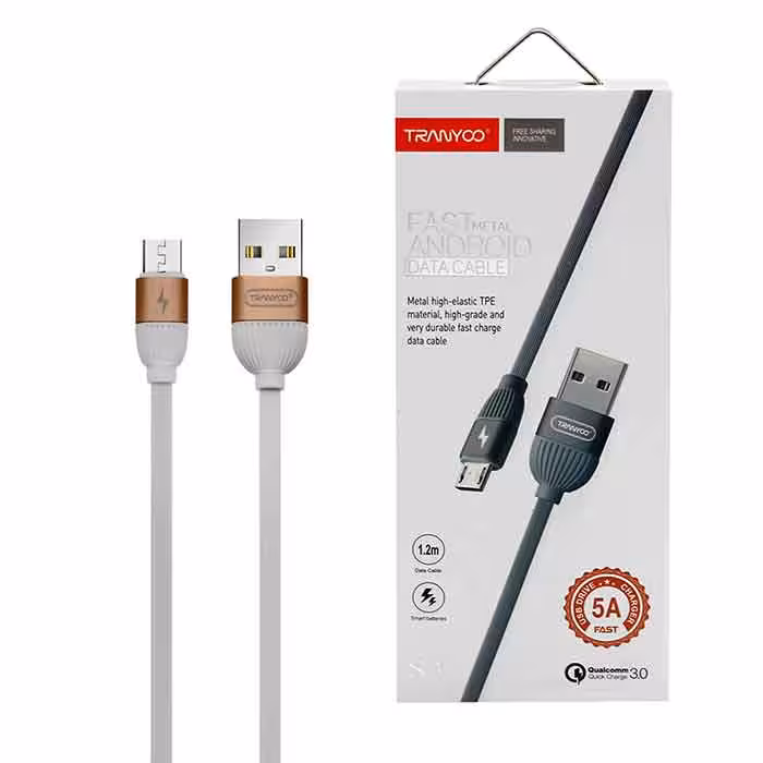 کابل USB به micro-usb ترانیو مدل S3 طول 1.2 متر 5 آمپر