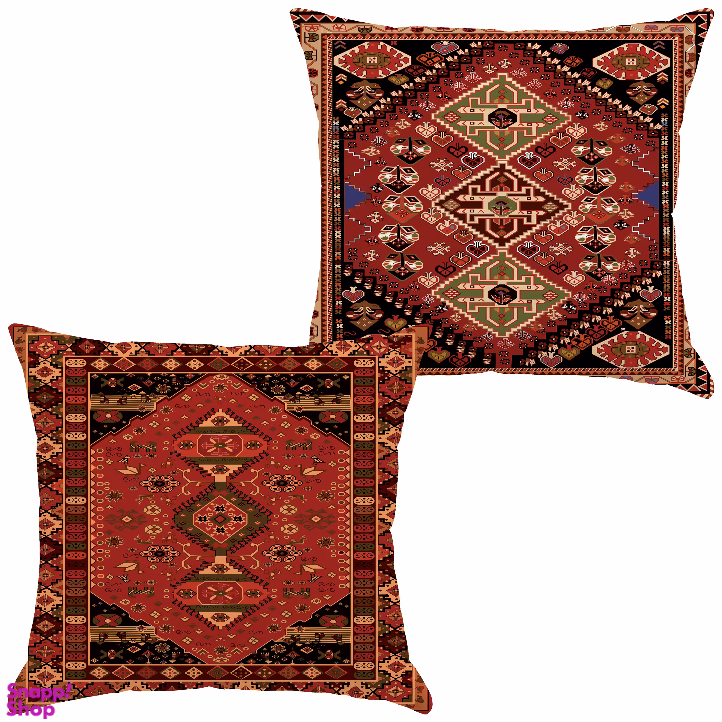 کاور کوسن مدل C21-10453-455 مجموعه 2 عددی چند رنگ سایز 43*43*2 سانتی متر