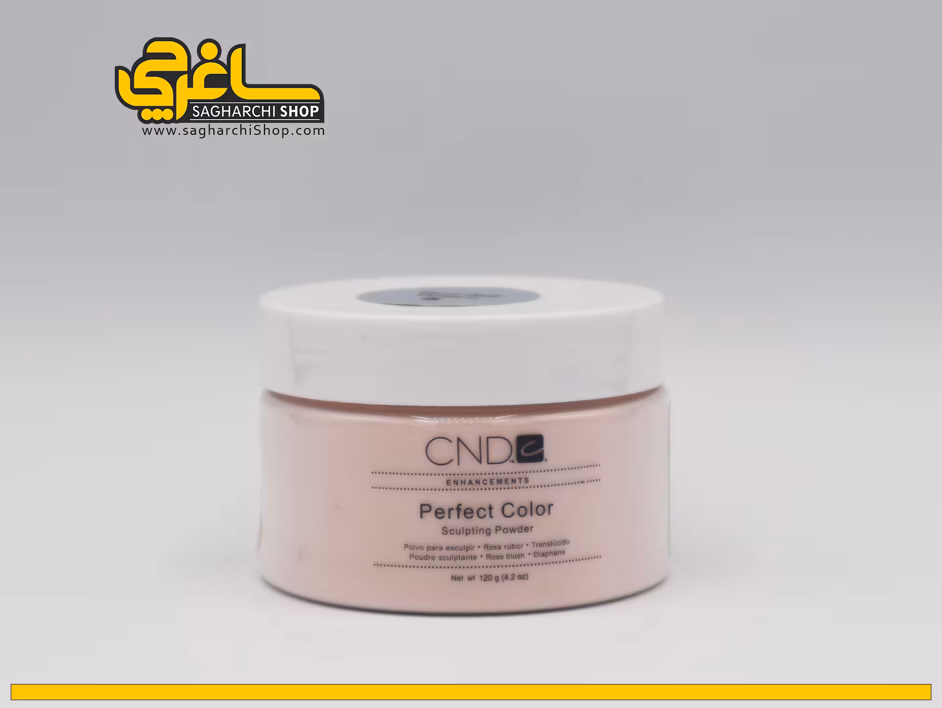 پودر کاشت ناخن هلویی روشن سی ان دی CND COOL PINK