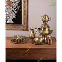 سماور زغالی برنجی 3 لیتری با ضخامت بالا و رنگ ثابت