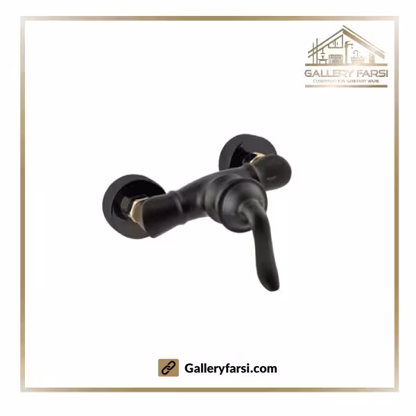 شیر توالت شودر مدل لوکا مشکی طلا