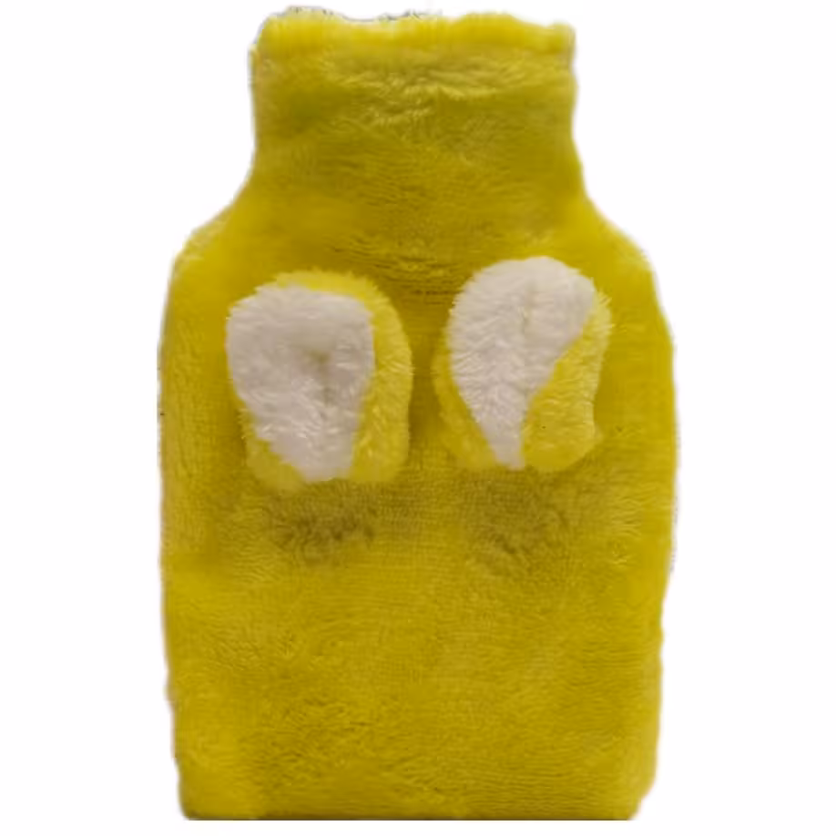 کیسه آب گرم  خرگوشی  سایز متوسط ، رنگ زرد ، کاور کیفیت بالا 