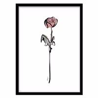 قیمت و خرید تابلو دکوراتیو مدل نقاشی گرافیکی گل رز کد 2198