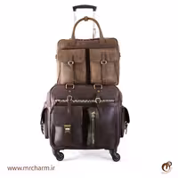 ست کیف و چمدان چرم کلاسیک mrc168-19