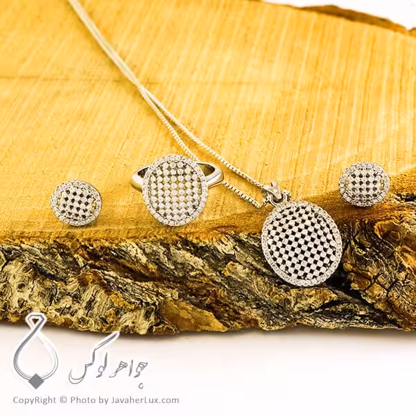 نیم ست نقره زنانه مدل دیکا _ کد : 100302