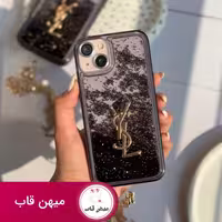 قاب گوشی آیفون Black YSL آکواریومی با آویز - کد (65011)