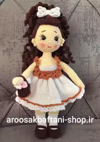 عروسک بافتنی دخترانه 30 سانتی متری